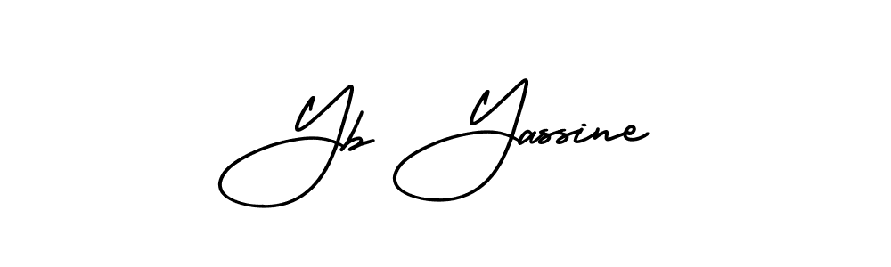 Make a beautiful signature design for name Yb Yassine. With this signature (AmerikaSignatureDemo-Regular) style, you can create a handwritten signature for free. Yb Yassine signature style 3 images and pictures png