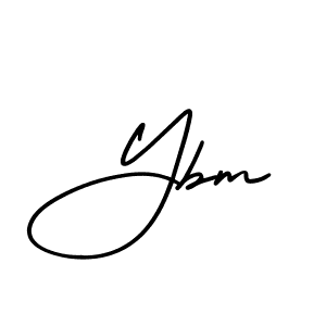 The best way (AmerikaSignatureDemo-Regular) to make a short signature is to pick only two or three words in your name. The name Ybm include a total of six letters. For converting this name. Ybm signature style 3 images and pictures png