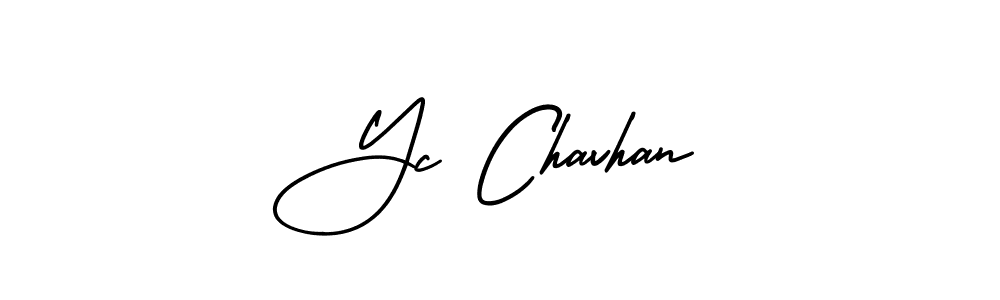 How to Draw Yc Chavhan signature style? AmerikaSignatureDemo-Regular is a latest design signature styles for name Yc Chavhan. Yc Chavhan signature style 3 images and pictures png