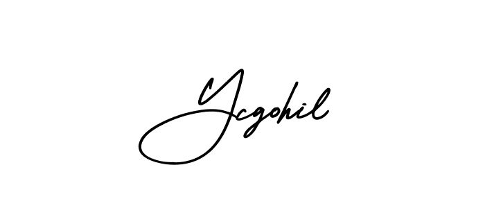 Design your own signature with our free online signature maker. With this signature software, you can create a handwritten (AmerikaSignatureDemo-Regular) signature for name Ycgohil. Ycgohil signature style 3 images and pictures png