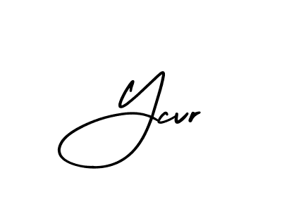 Ycvr stylish signature style. Best Handwritten Sign (AmerikaSignatureDemo-Regular) for my name. Handwritten Signature Collection Ideas for my name Ycvr. Ycvr signature style 3 images and pictures png
