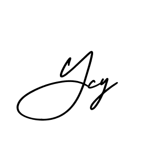 How to make Ycy signature? AmerikaSignatureDemo-Regular is a professional autograph style. Create handwritten signature for Ycy name. Ycy signature style 3 images and pictures png