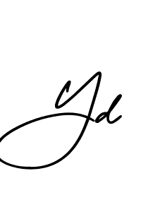 The best way (AmerikaSignatureDemo-Regular) to make a short signature is to pick only two or three words in your name. The name Yd include a total of six letters. For converting this name. Yd signature style 3 images and pictures png