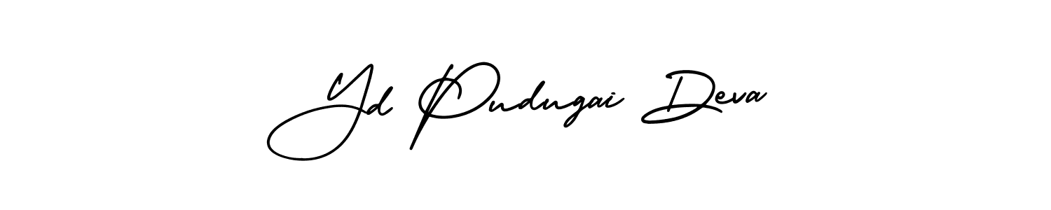 Design your own signature with our free online signature maker. With this signature software, you can create a handwritten (AmerikaSignatureDemo-Regular) signature for name Yd Pudugai Deva. Yd Pudugai Deva signature style 3 images and pictures png