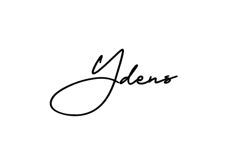 How to make Ydens name signature. Use AmerikaSignatureDemo-Regular style for creating short signs online. This is the latest handwritten sign. Ydens signature style 3 images and pictures png