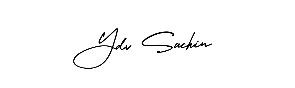 You should practise on your own different ways (AmerikaSignatureDemo-Regular) to write your name (Ydv Sachin) in signature. don't let someone else do it for you. Ydv Sachin signature style 3 images and pictures png