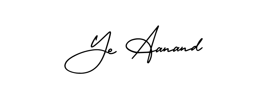 Make a beautiful signature design for name Ye Aanand. With this signature (AmerikaSignatureDemo-Regular) style, you can create a handwritten signature for free. Ye Aanand signature style 3 images and pictures png