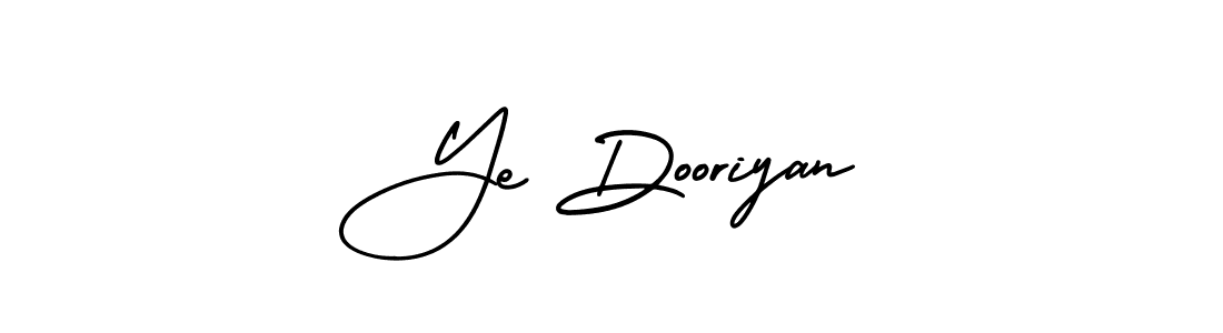 if you are searching for the best signature style for your name Ye Dooriyan. so please give up your signature search. here we have designed multiple signature styles  using AmerikaSignatureDemo-Regular. Ye Dooriyan signature style 3 images and pictures png