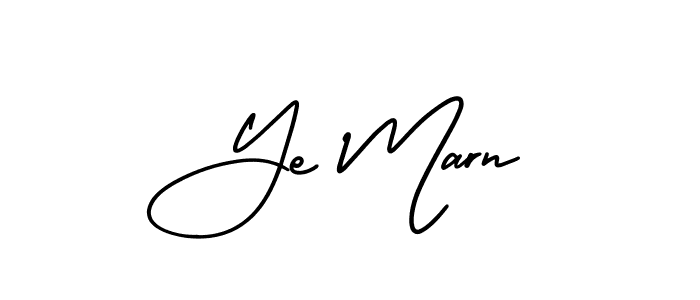 Use a signature maker to create a handwritten signature online. With this signature software, you can design (AmerikaSignatureDemo-Regular) your own signature for name Ye Marn. Ye Marn signature style 3 images and pictures png