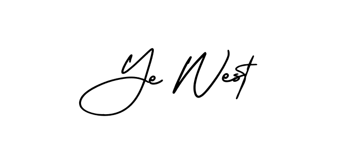 Make a beautiful signature design for name Ye West. With this signature (AmerikaSignatureDemo-Regular) style, you can create a handwritten signature for free. Ye West signature style 3 images and pictures png