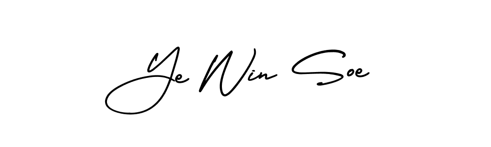 Also You can easily find your signature by using the search form. We will create Ye Win Soe name handwritten signature images for you free of cost using AmerikaSignatureDemo-Regular sign style. Ye Win Soe signature style 3 images and pictures png