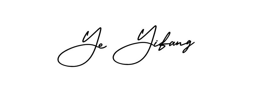 How to Draw Ye Yifang signature style? AmerikaSignatureDemo-Regular is a latest design signature styles for name Ye Yifang. Ye Yifang signature style 3 images and pictures png