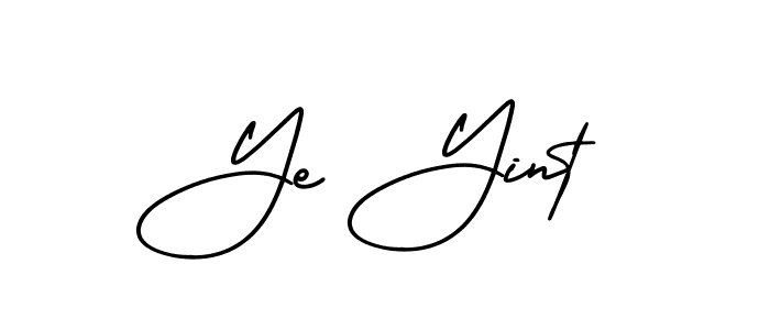 This is the best signature style for the Ye Yint name. Also you like these signature font (AmerikaSignatureDemo-Regular). Mix name signature. Ye Yint signature style 3 images and pictures png