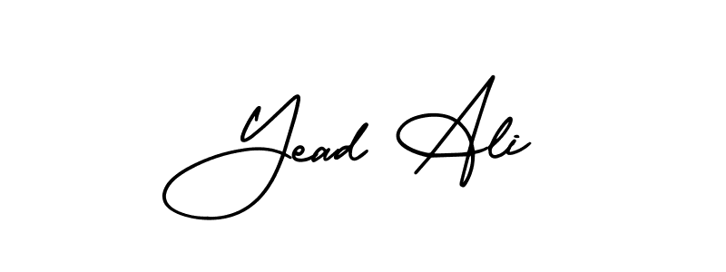 Also You can easily find your signature by using the search form. We will create Yead Ali name handwritten signature images for you free of cost using AmerikaSignatureDemo-Regular sign style. Yead Ali signature style 3 images and pictures png