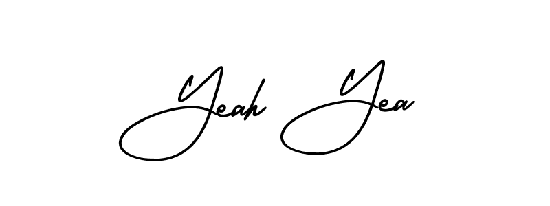 You should practise on your own different ways (AmerikaSignatureDemo-Regular) to write your name (Yeah Yea) in signature. don't let someone else do it for you. Yeah Yea signature style 3 images and pictures png