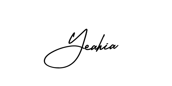 Also we have Yeahia name is the best signature style. Create professional handwritten signature collection using AmerikaSignatureDemo-Regular autograph style. Yeahia signature style 3 images and pictures png