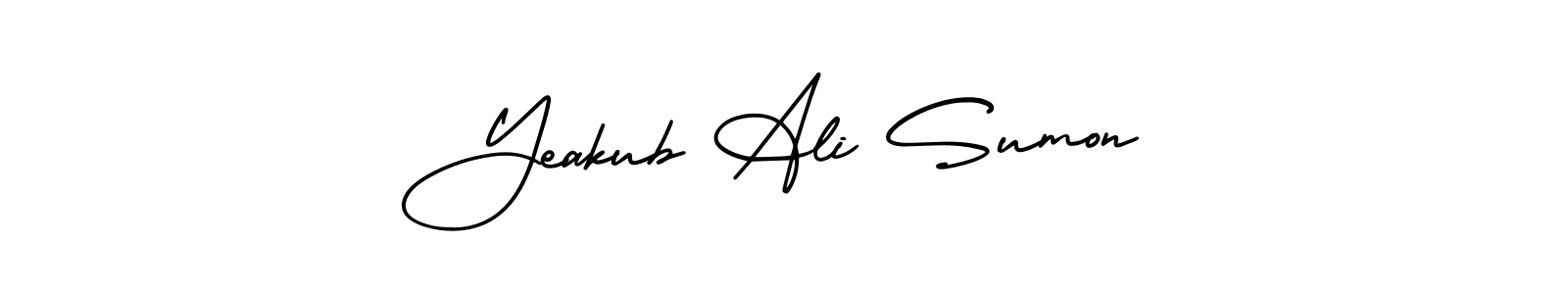 Best and Professional Signature Style for Yeakub Ali Sumon. AmerikaSignatureDemo-Regular Best Signature Style Collection. Yeakub Ali Sumon signature style 3 images and pictures png