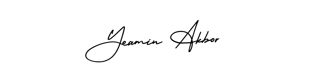 How to Draw Yeamin Akbor signature style? AmerikaSignatureDemo-Regular is a latest design signature styles for name Yeamin Akbor. Yeamin Akbor signature style 3 images and pictures png