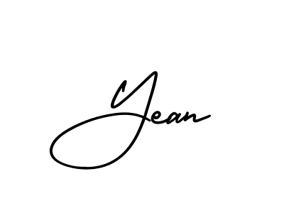 You should practise on your own different ways (AmerikaSignatureDemo-Regular) to write your name (Yean) in signature. don't let someone else do it for you. Yean signature style 3 images and pictures png