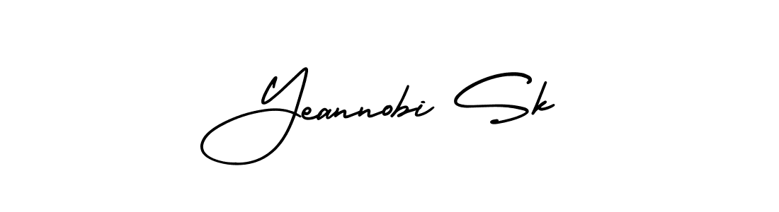 Similarly AmerikaSignatureDemo-Regular is the best handwritten signature design. Signature creator online .You can use it as an online autograph creator for name Yeannobi Sk. Yeannobi Sk signature style 3 images and pictures png
