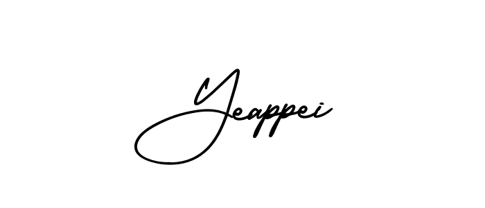 if you are searching for the best signature style for your name Yeappei. so please give up your signature search. here we have designed multiple signature styles  using AmerikaSignatureDemo-Regular. Yeappei signature style 3 images and pictures png