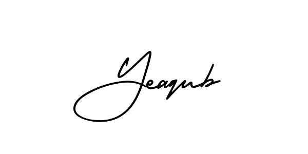 Similarly AmerikaSignatureDemo-Regular is the best handwritten signature design. Signature creator online .You can use it as an online autograph creator for name Yeaqub. Yeaqub signature style 3 images and pictures png