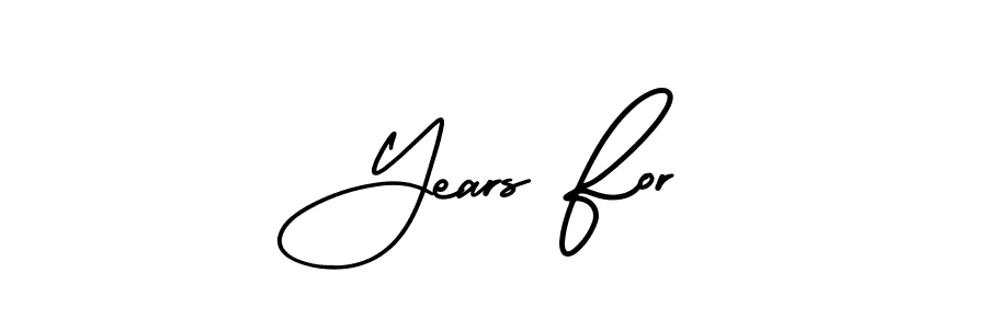 How to make Years For signature? AmerikaSignatureDemo-Regular is a professional autograph style. Create handwritten signature for Years For name. Years For signature style 3 images and pictures png
