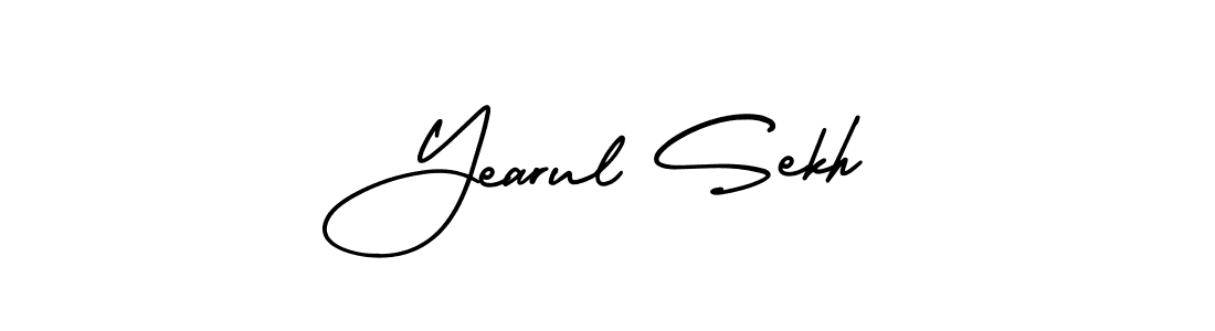 Make a short Yearul Sekh signature style. Manage your documents anywhere anytime using AmerikaSignatureDemo-Regular. Create and add eSignatures, submit forms, share and send files easily. Yearul Sekh signature style 3 images and pictures png