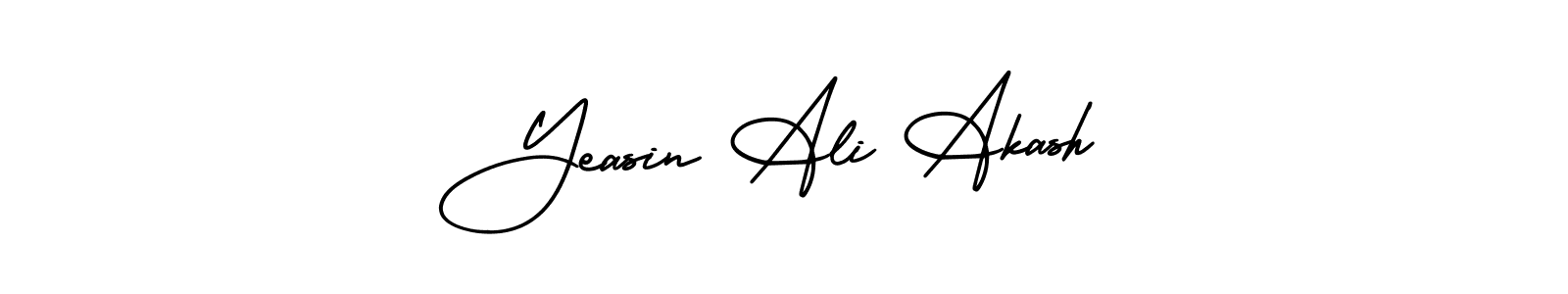 It looks lik you need a new signature style for name Yeasin Ali Akash. Design unique handwritten (AmerikaSignatureDemo-Regular) signature with our free signature maker in just a few clicks. Yeasin Ali Akash signature style 3 images and pictures png