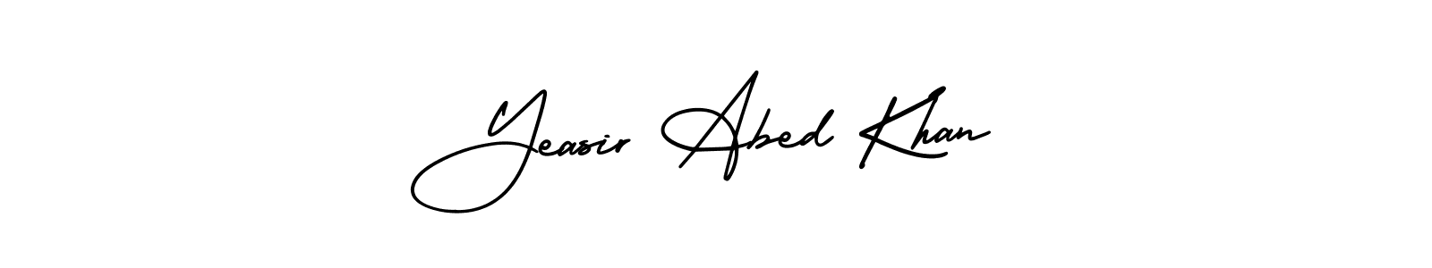 This is the best signature style for the Yeasir Abed Khan name. Also you like these signature font (AmerikaSignatureDemo-Regular). Mix name signature. Yeasir Abed Khan signature style 3 images and pictures png