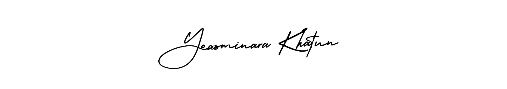 How to make Yeasminara Khatun name signature. Use AmerikaSignatureDemo-Regular style for creating short signs online. This is the latest handwritten sign. Yeasminara Khatun signature style 3 images and pictures png