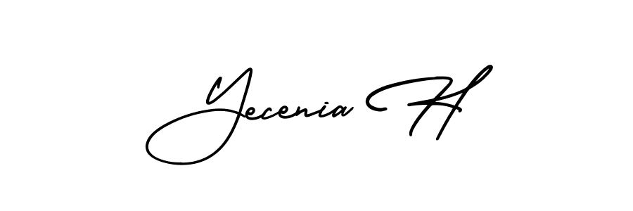 Similarly AmerikaSignatureDemo-Regular is the best handwritten signature design. Signature creator online .You can use it as an online autograph creator for name Yecenia H. Yecenia H signature style 3 images and pictures png