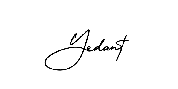 You should practise on your own different ways (AmerikaSignatureDemo-Regular) to write your name (Yedant) in signature. don't let someone else do it for you. Yedant signature style 3 images and pictures png