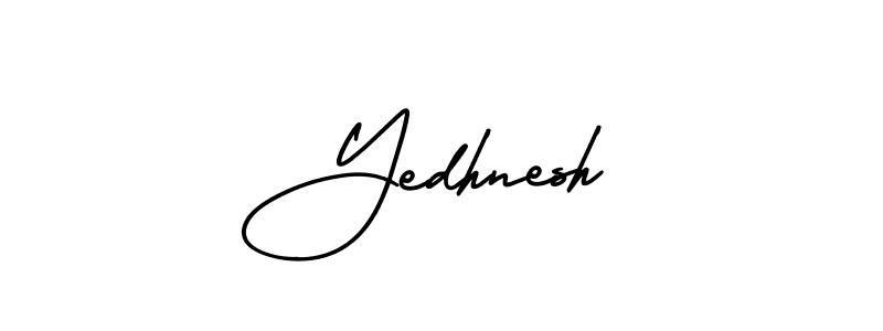Use a signature maker to create a handwritten signature online. With this signature software, you can design (AmerikaSignatureDemo-Regular) your own signature for name Yedhnesh. Yedhnesh signature style 3 images and pictures png