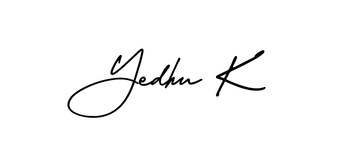 Similarly AmerikaSignatureDemo-Regular is the best handwritten signature design. Signature creator online .You can use it as an online autograph creator for name Yedhu K. Yedhu K signature style 3 images and pictures png