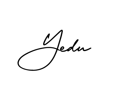 Make a beautiful signature design for name Yedu. With this signature (AmerikaSignatureDemo-Regular) style, you can create a handwritten signature for free. Yedu signature style 3 images and pictures png