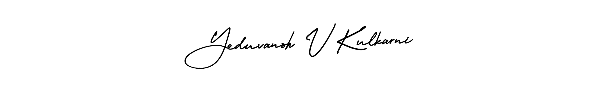 Design your own signature with our free online signature maker. With this signature software, you can create a handwritten (AmerikaSignatureDemo-Regular) signature for name Yeduvansh V Kulkarni. Yeduvansh V Kulkarni signature style 3 images and pictures png