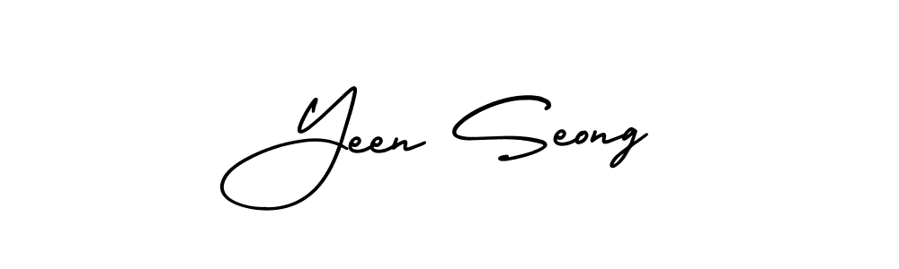 AmerikaSignatureDemo-Regular is a professional signature style that is perfect for those who want to add a touch of class to their signature. It is also a great choice for those who want to make their signature more unique. Get Yeen Seong name to fancy signature for free. Yeen Seong signature style 3 images and pictures png
