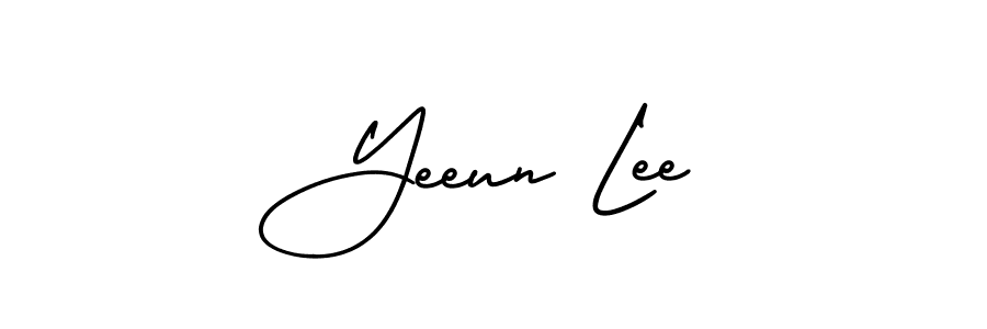 This is the best signature style for the Yeeun Lee name. Also you like these signature font (AmerikaSignatureDemo-Regular). Mix name signature. Yeeun Lee signature style 3 images and pictures png