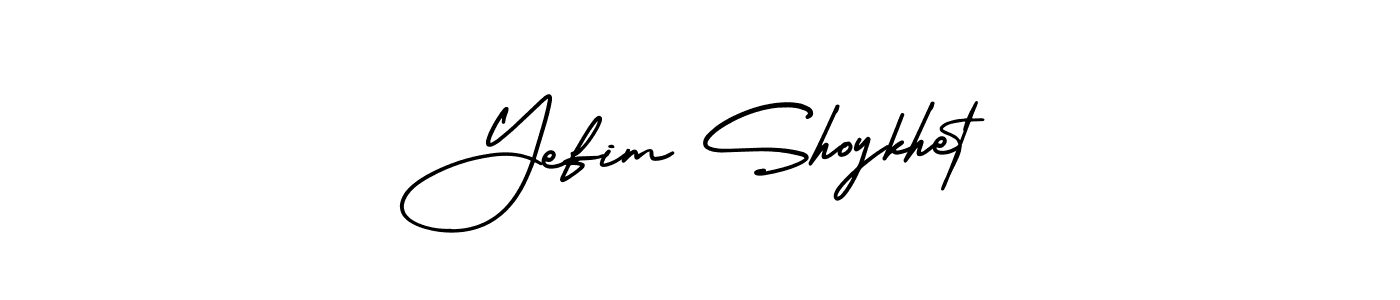 How to make Yefim Shoykhet signature? AmerikaSignatureDemo-Regular is a professional autograph style. Create handwritten signature for Yefim Shoykhet name. Yefim Shoykhet signature style 3 images and pictures png