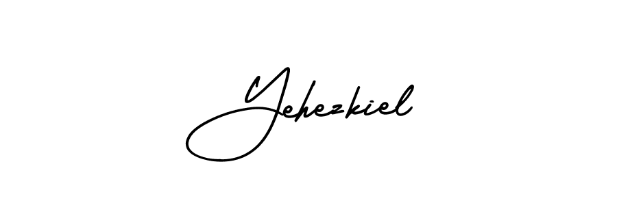 Yehezkiel stylish signature style. Best Handwritten Sign (AmerikaSignatureDemo-Regular) for my name. Handwritten Signature Collection Ideas for my name Yehezkiel. Yehezkiel signature style 3 images and pictures png