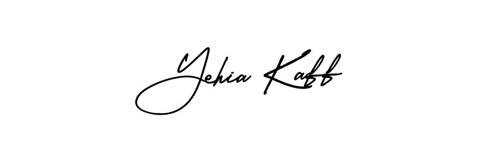 How to make Yehia Kaff signature? AmerikaSignatureDemo-Regular is a professional autograph style. Create handwritten signature for Yehia Kaff name. Yehia Kaff signature style 3 images and pictures png