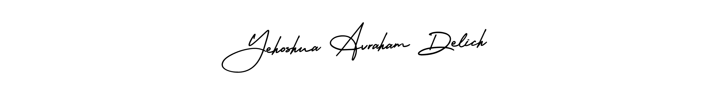 This is the best signature style for the Yehoshua Avraham Delich name. Also you like these signature font (AmerikaSignatureDemo-Regular). Mix name signature. Yehoshua Avraham Delich signature style 3 images and pictures png