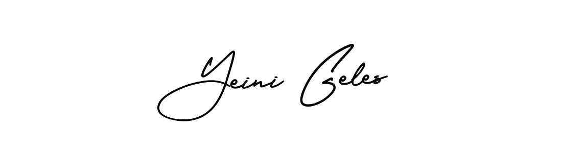 Also we have Yeini Geles name is the best signature style. Create professional handwritten signature collection using AmerikaSignatureDemo-Regular autograph style. Yeini Geles signature style 3 images and pictures png