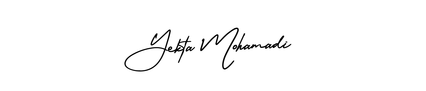 Use a signature maker to create a handwritten signature online. With this signature software, you can design (AmerikaSignatureDemo-Regular) your own signature for name Yekta Mohamadi. Yekta Mohamadi signature style 3 images and pictures png