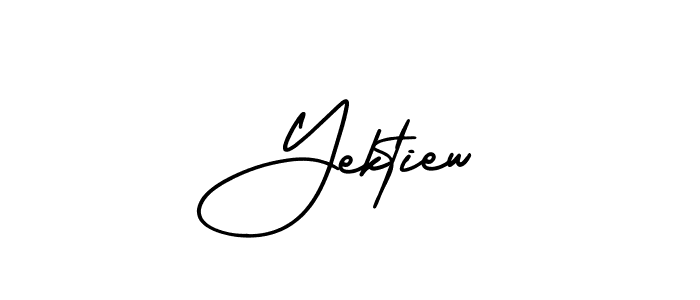 Yektiew stylish signature style. Best Handwritten Sign (AmerikaSignatureDemo-Regular) for my name. Handwritten Signature Collection Ideas for my name Yektiew. Yektiew signature style 3 images and pictures png