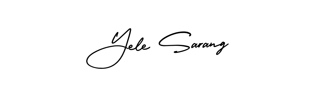 Yele Sarang stylish signature style. Best Handwritten Sign (AmerikaSignatureDemo-Regular) for my name. Handwritten Signature Collection Ideas for my name Yele Sarang. Yele Sarang signature style 3 images and pictures png