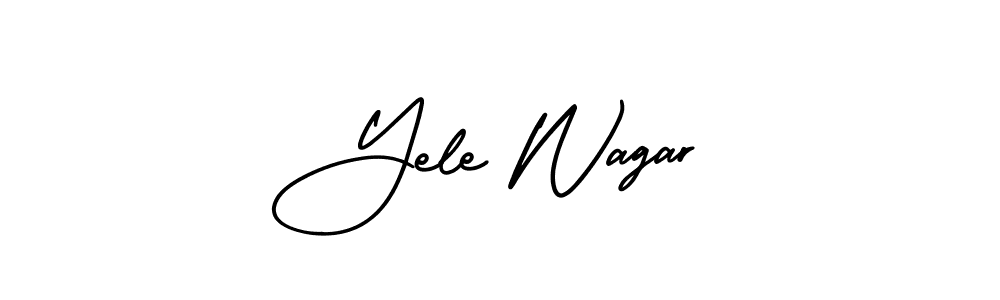 Yele Wagar stylish signature style. Best Handwritten Sign (AmerikaSignatureDemo-Regular) for my name. Handwritten Signature Collection Ideas for my name Yele Wagar. Yele Wagar signature style 3 images and pictures png