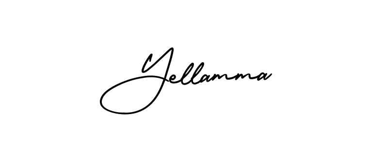 The best way (AmerikaSignatureDemo-Regular) to make a short signature is to pick only two or three words in your name. The name Yellamma include a total of six letters. For converting this name. Yellamma signature style 3 images and pictures png