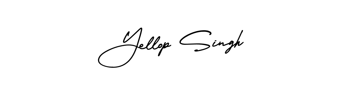 Make a beautiful signature design for name Yellop Singh. With this signature (AmerikaSignatureDemo-Regular) style, you can create a handwritten signature for free. Yellop Singh signature style 3 images and pictures png